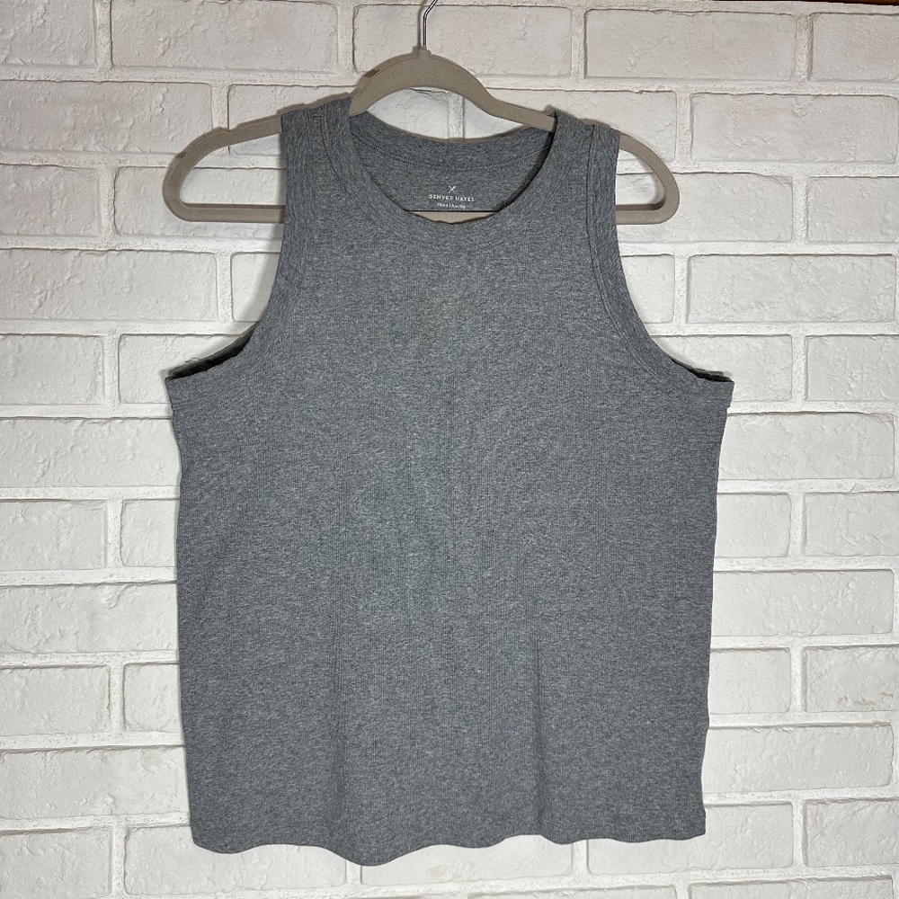 Marks Fitted High Neck Rib Tank XXL Grey EUC